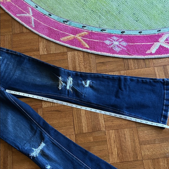 KanCan Jeans Mid Waisted Button Fly Dark Wash Flare Jeans KC6327FD - Picture 3 of 3